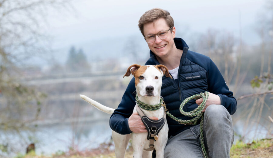 Matthias Galbier mit Hund Lug